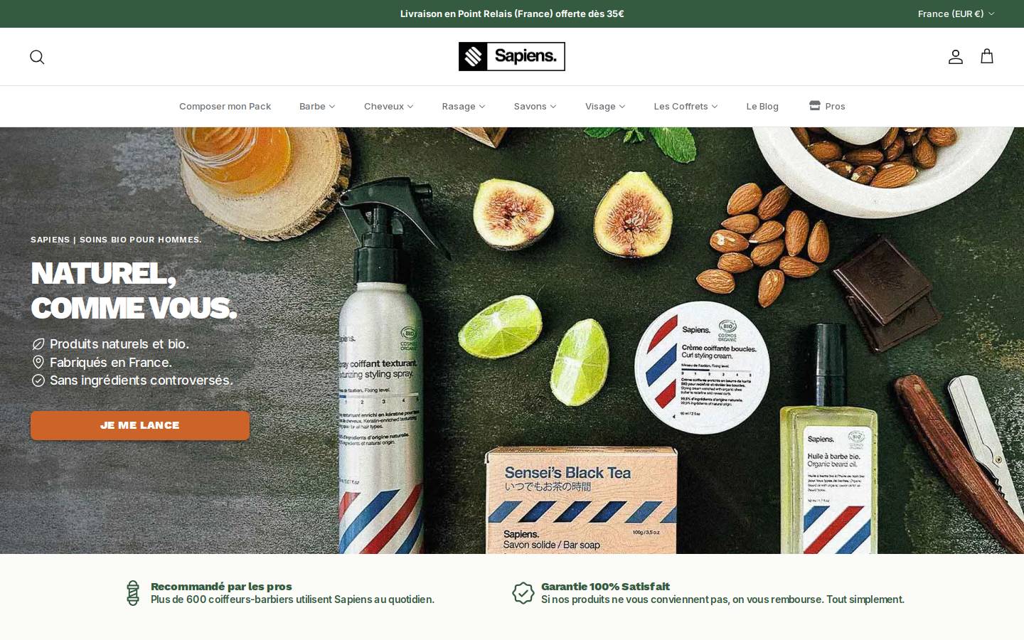 sapiens.co homepage screenshot