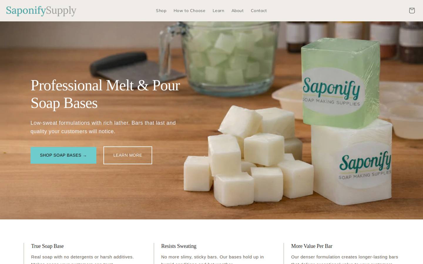 saponifysupply.com homepage screenshot