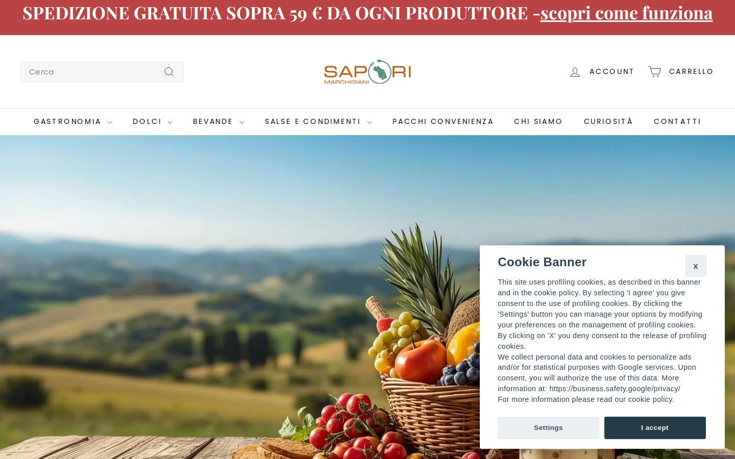 saporimarchigiani.it homepage screenshot