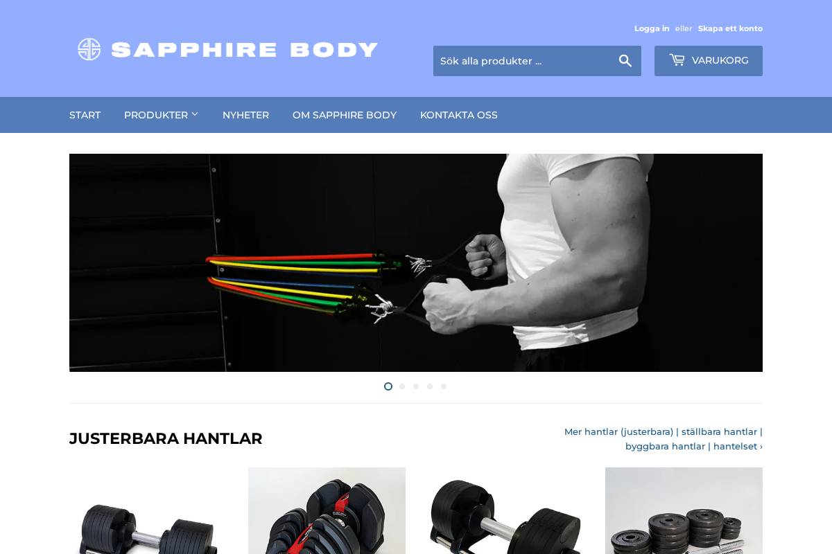 Sapphirebody homepage screenshot
