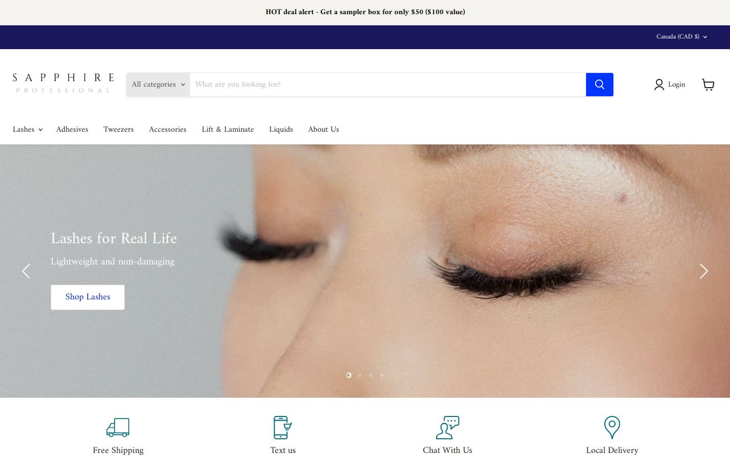 sapphireprofessional.com homepage screenshot
