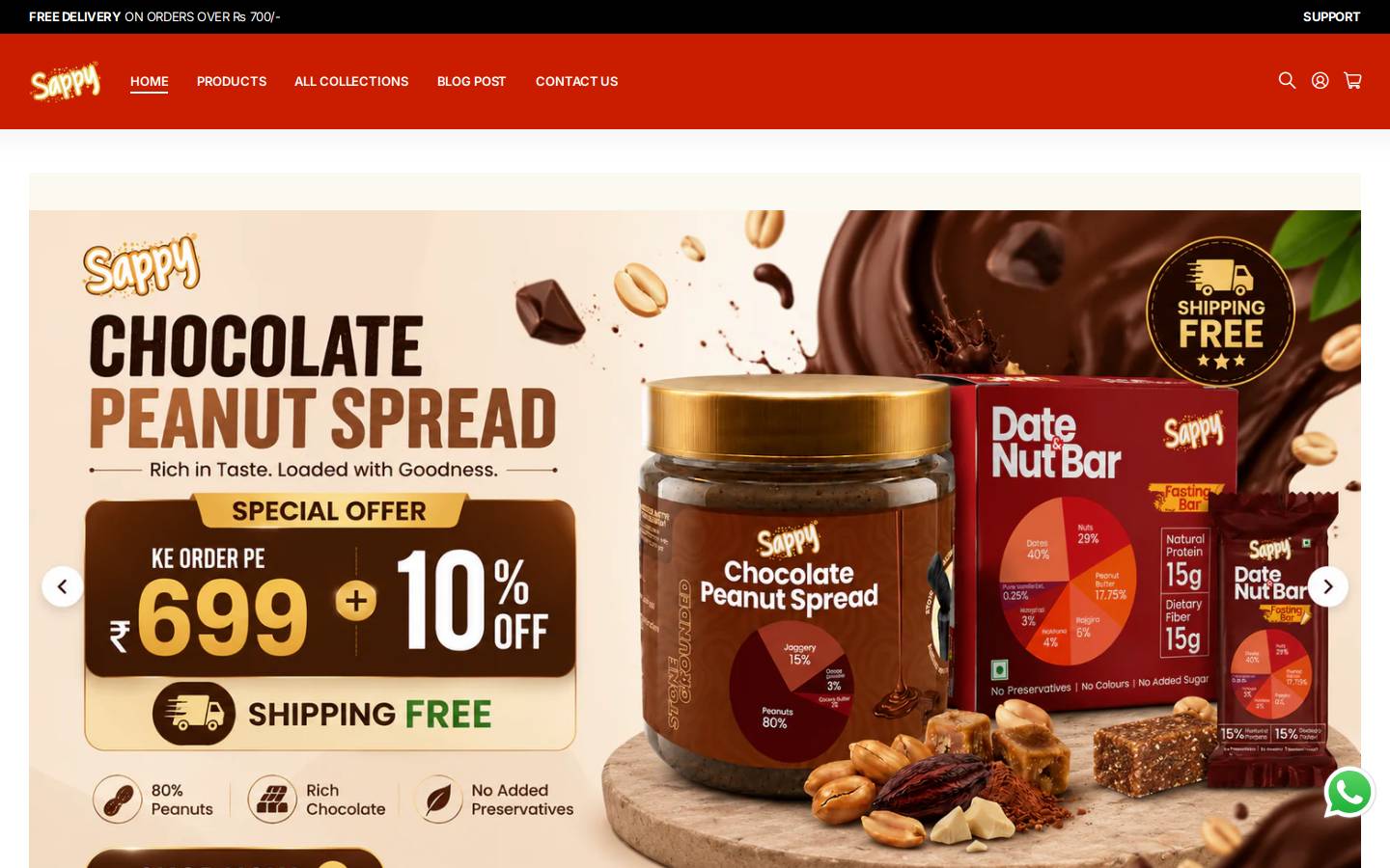 sappy.in homepage screenshot