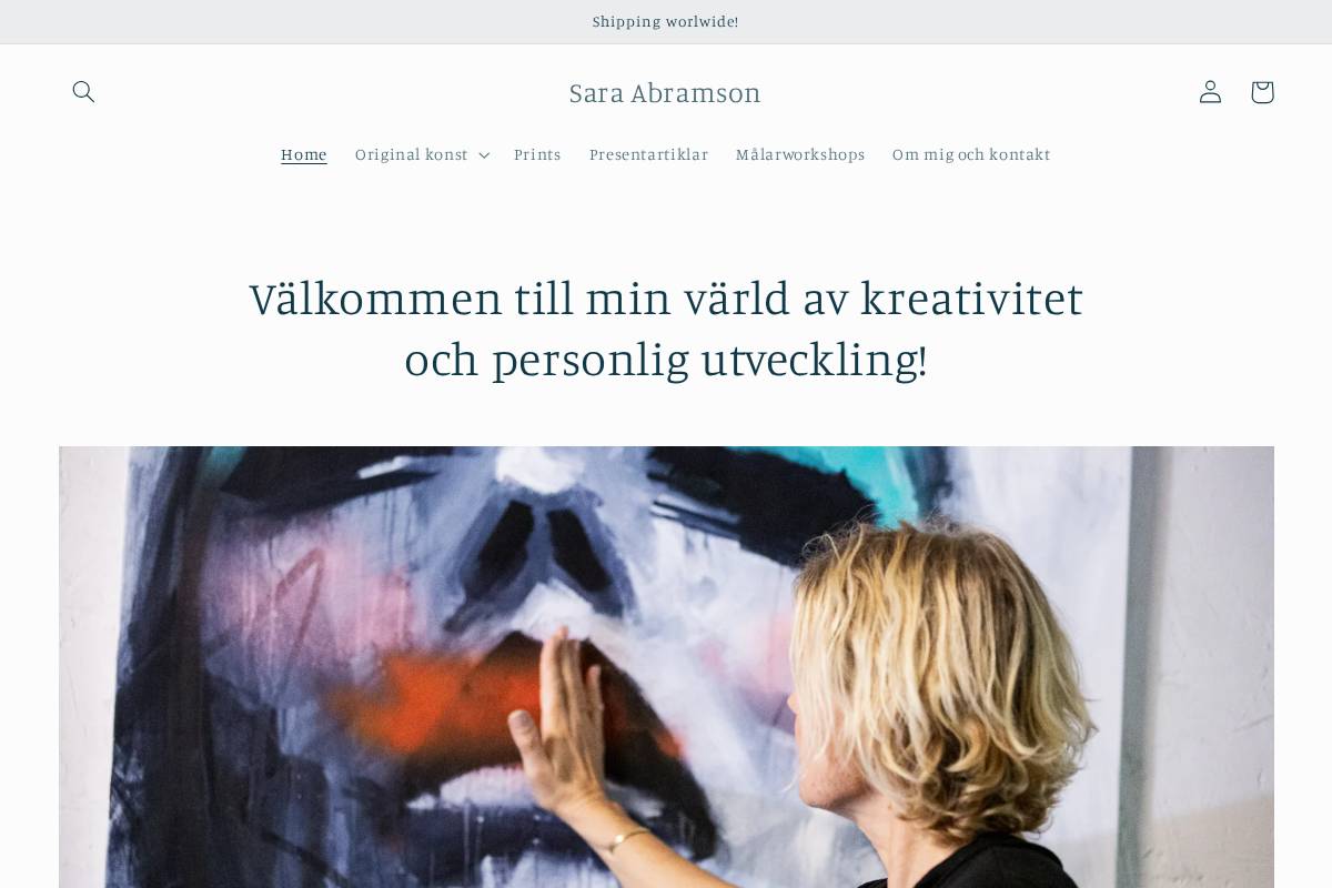 saraabramson.com homepage screenshot