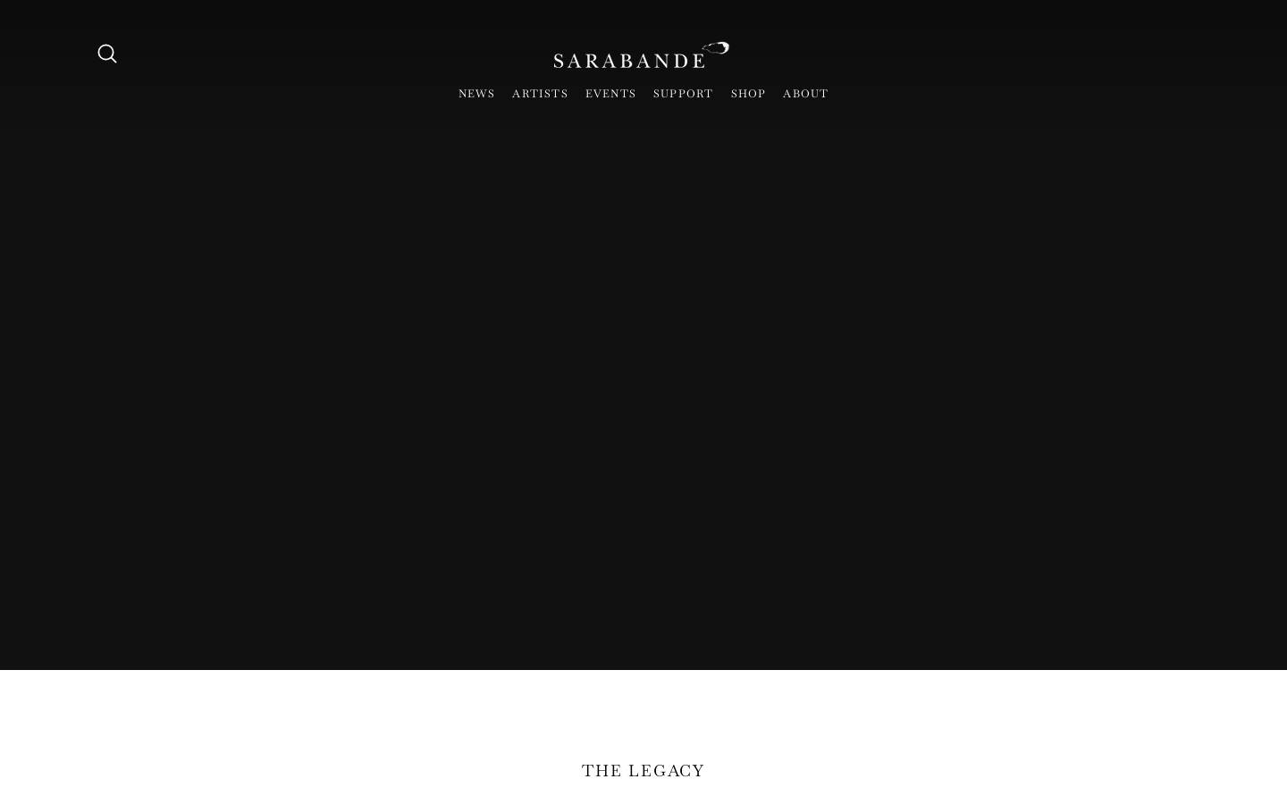 sarabandefoundation.org homepage screenshot