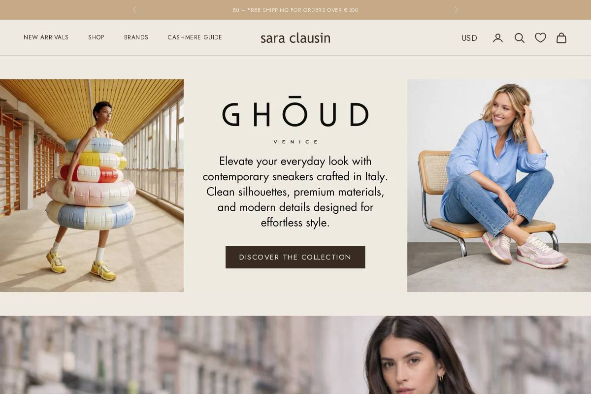 saraclausin.com homepage screenshot