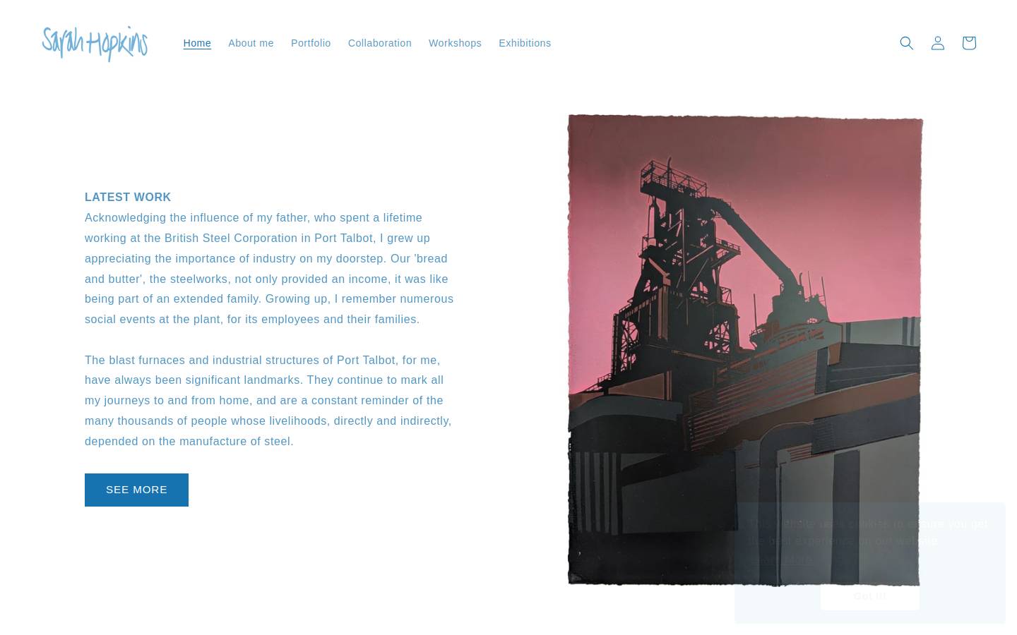 sarah-hopkins.co.uk homepage screenshot