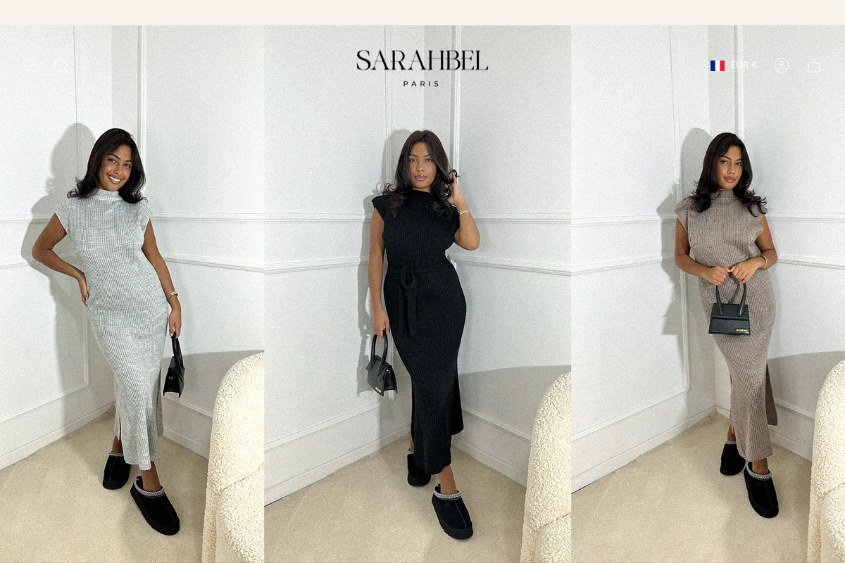 Sarahbel Shop homepage screenshot