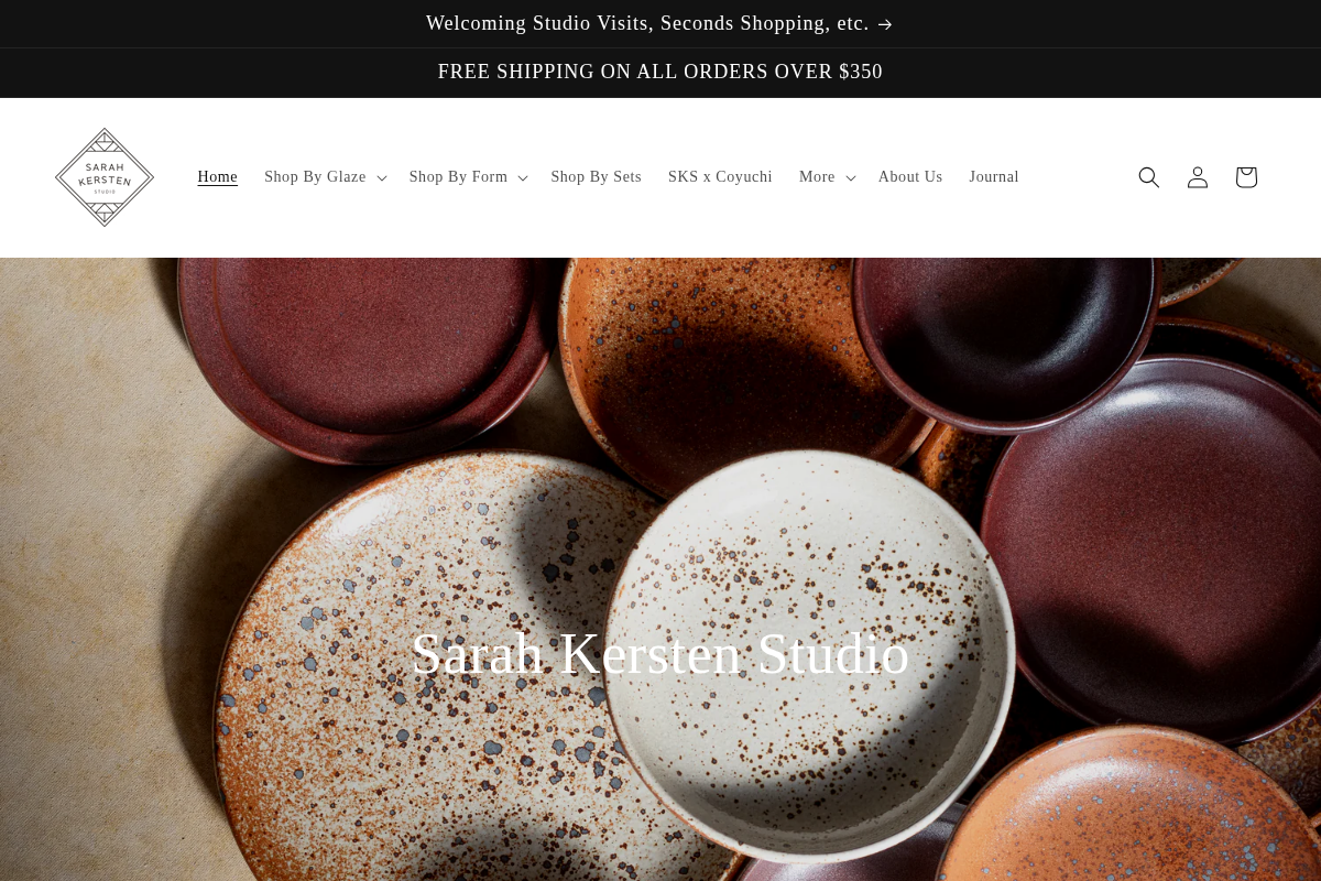 Sarah Kersten Studio homepage screenshot