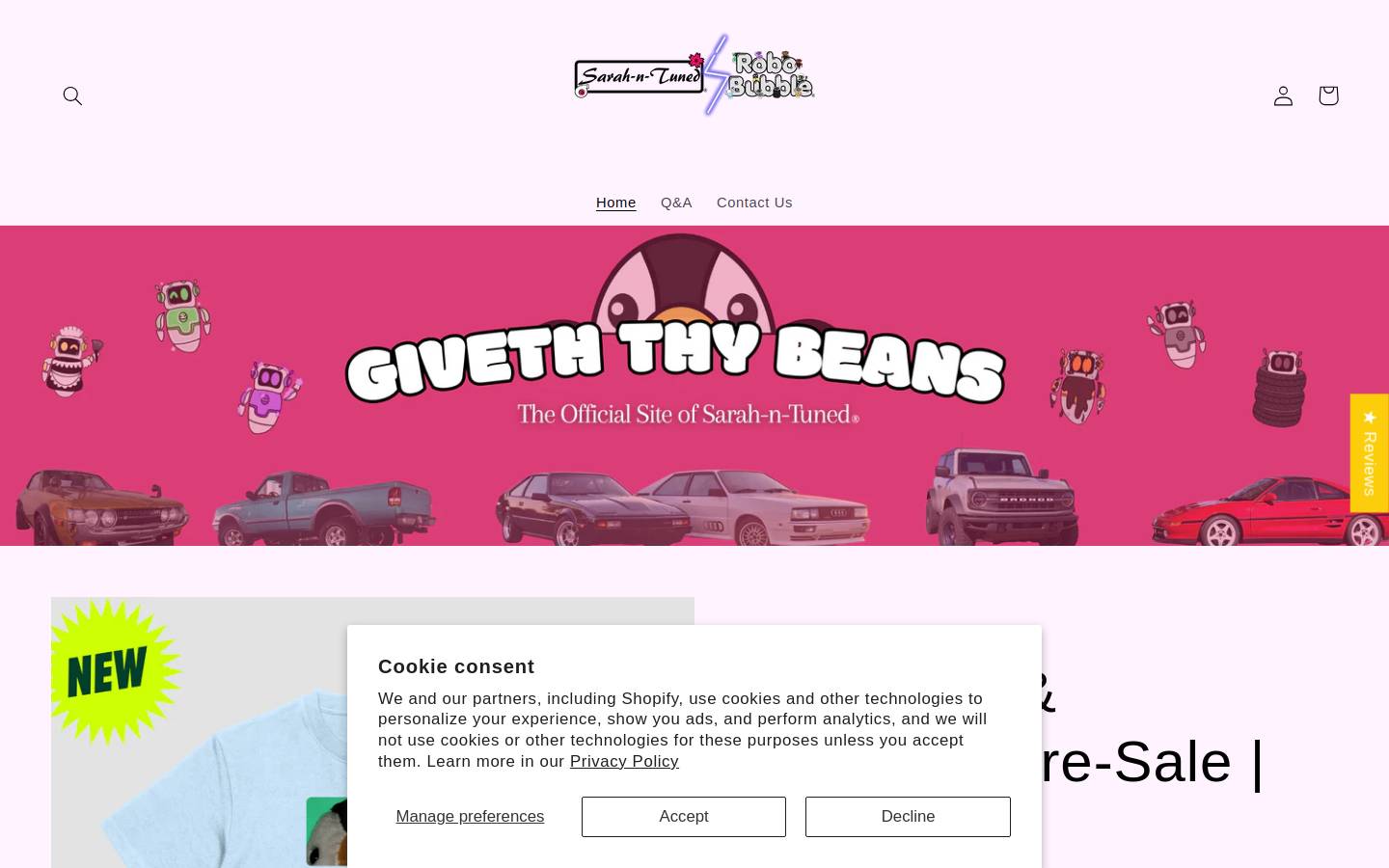 sarahntuned.com homepage screenshot