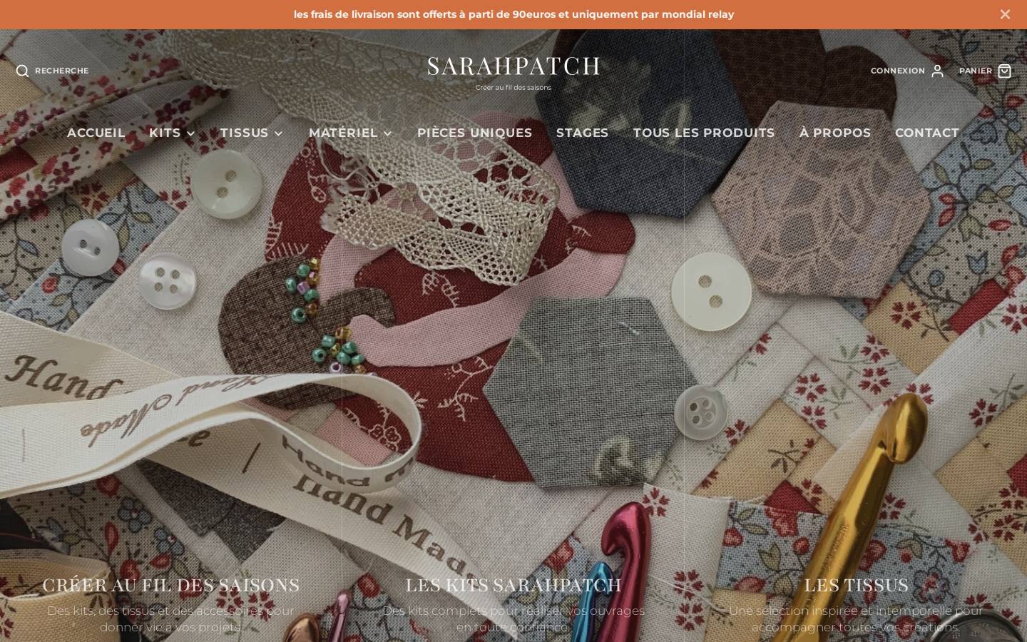 sarahpatch.fr homepage screenshot