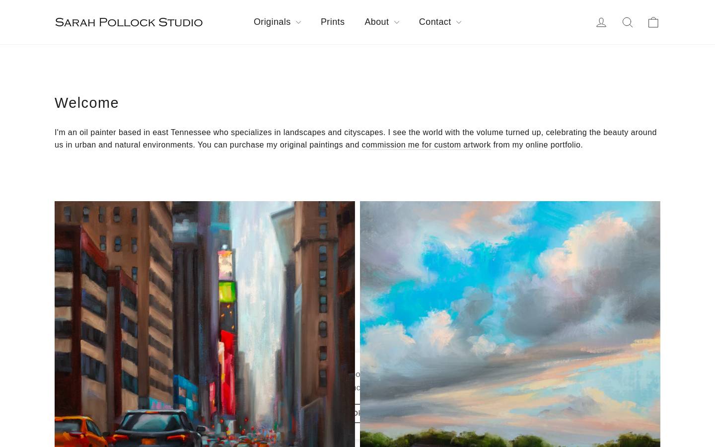 sarahpollock.com homepage screenshot