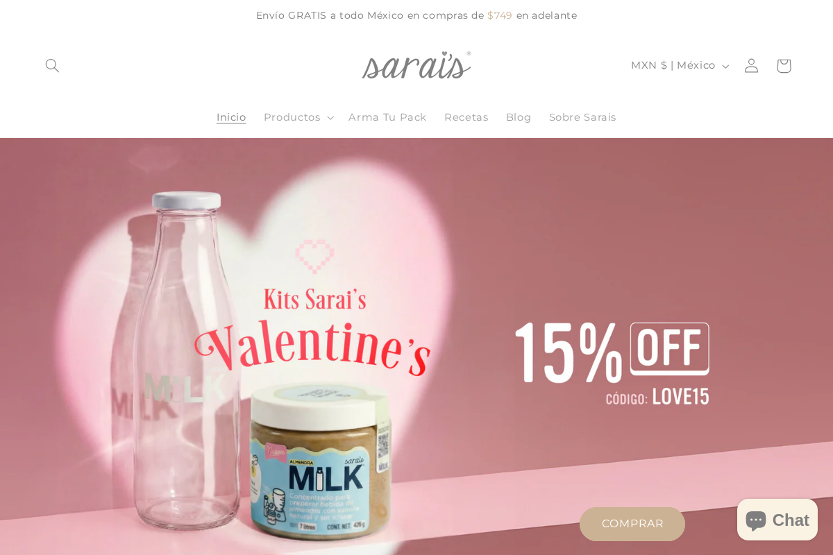 Sarai's Superfood Spreads homepage screenshot
