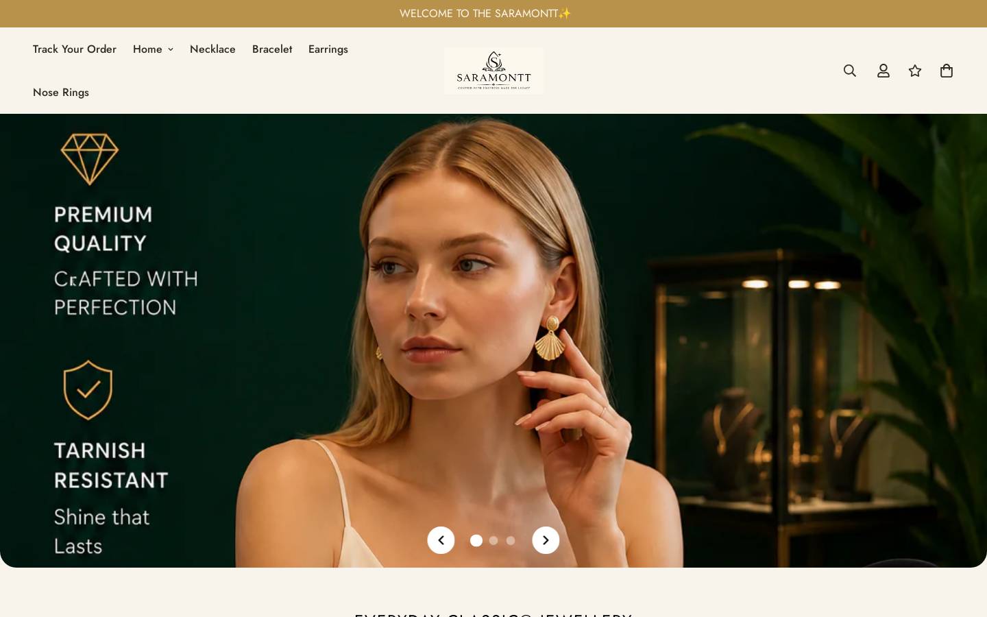 saramontt.com homepage screenshot