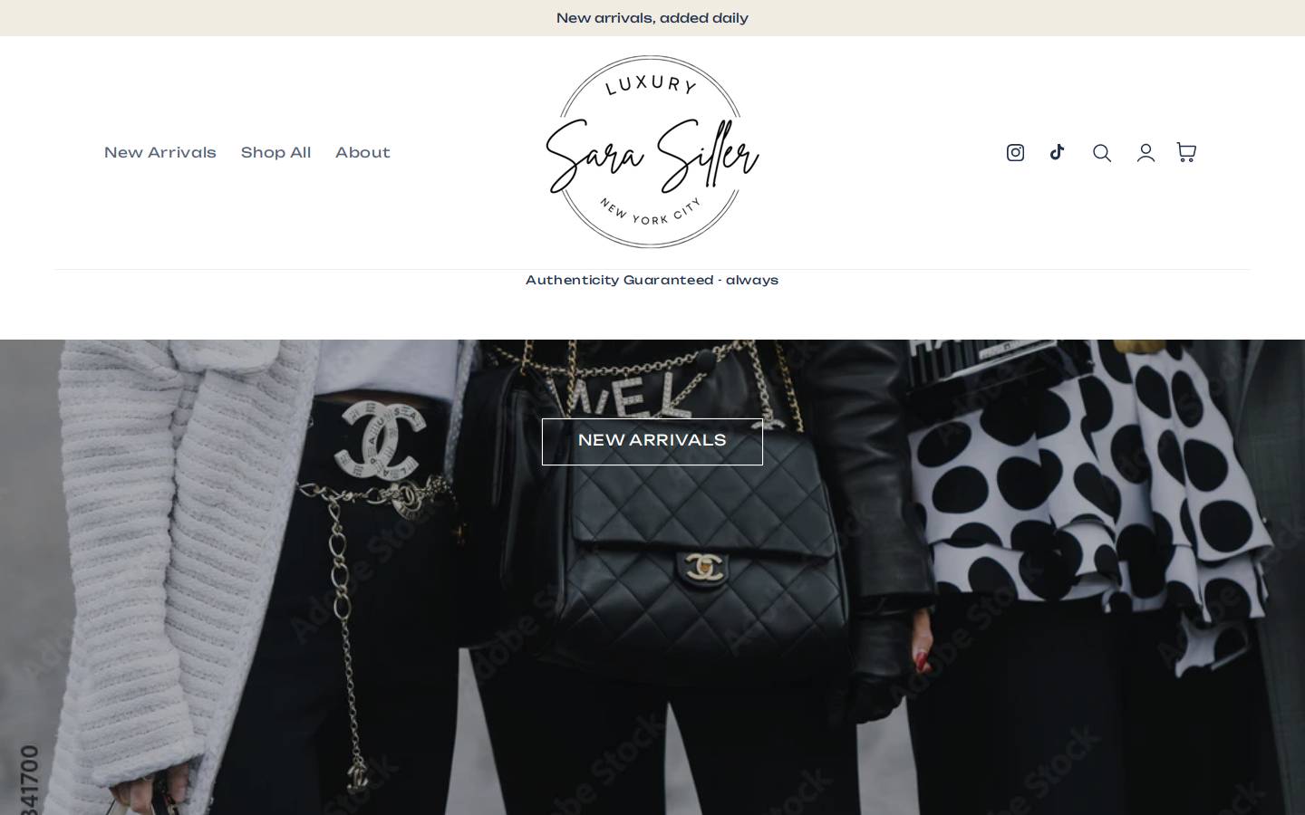 sarasillerluxury.com homepage screenshot