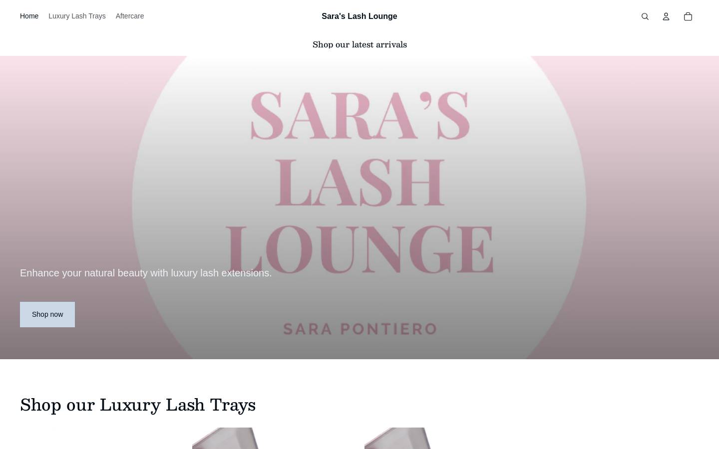 saraslashlounge.com homepage screenshot