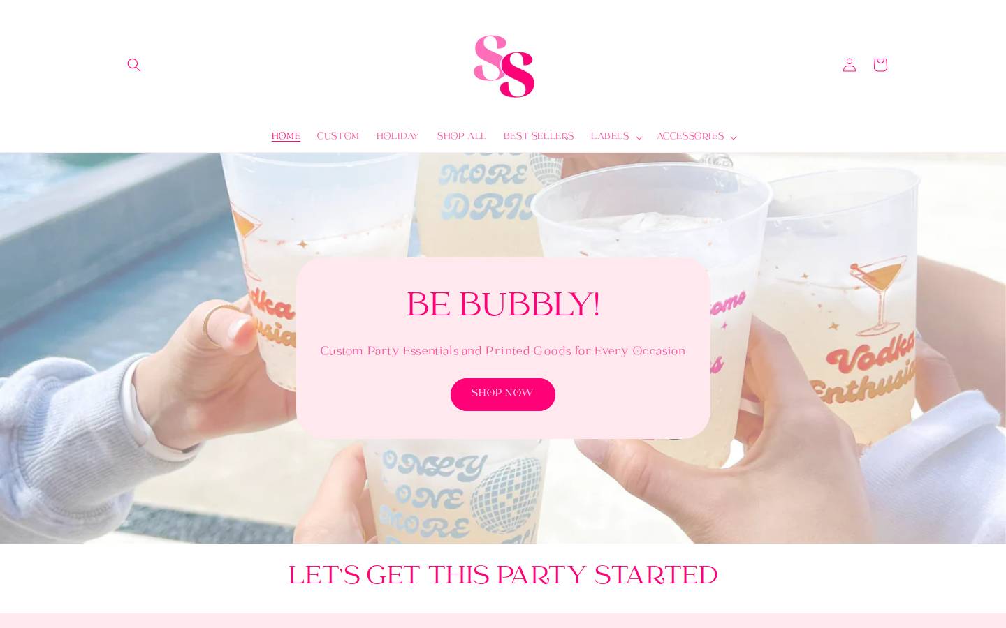 sarassignature.com homepage screenshot