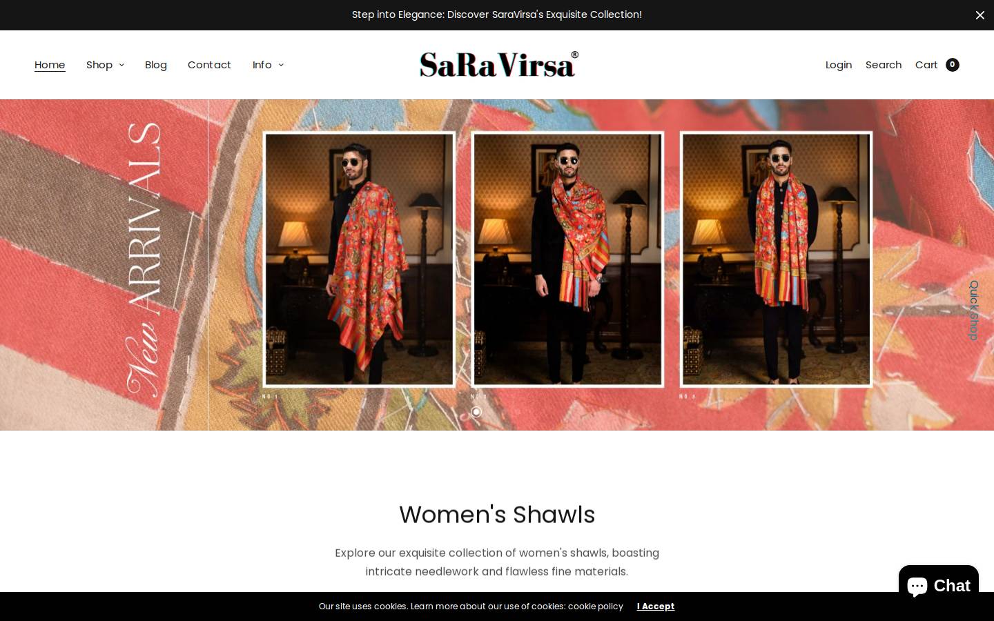 saravirsa.com homepage screenshot