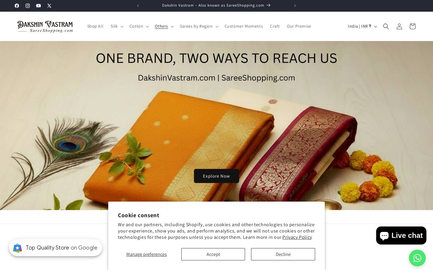 sareeshopping.com homepage screenshot