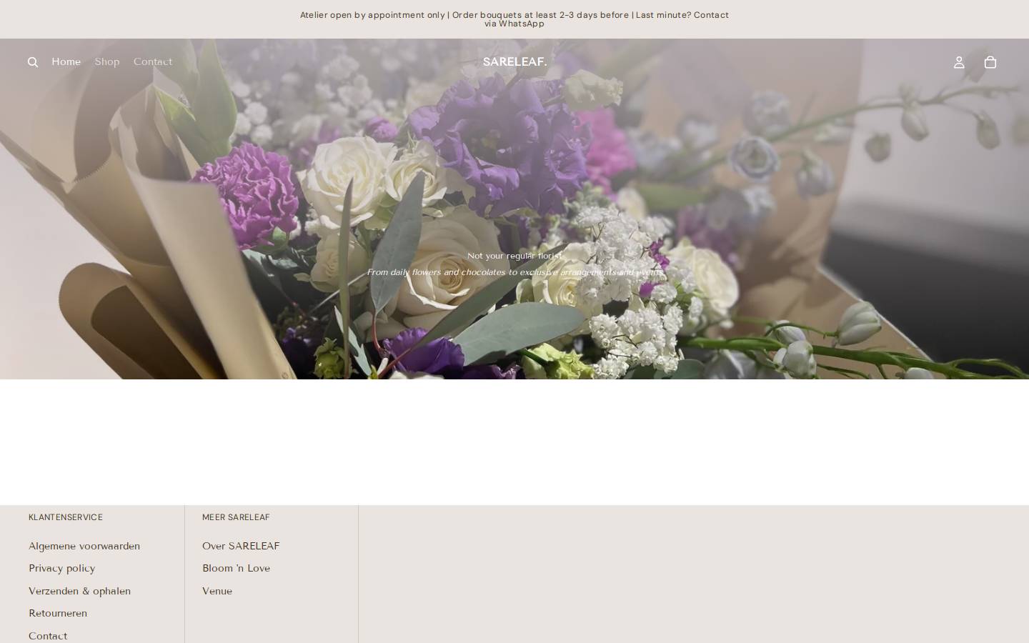 sareleaf.nl homepage screenshot