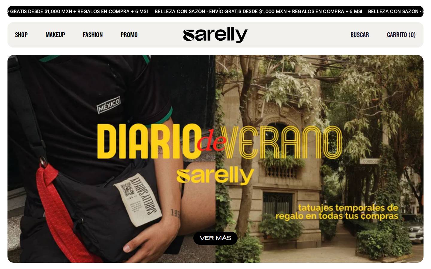 sarelly.com homepage screenshot