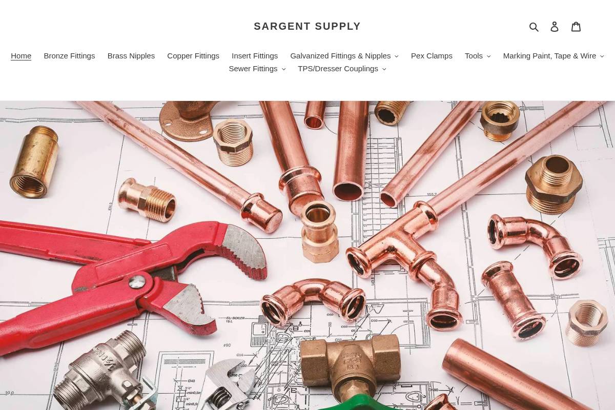 sargentsupply.com homepage screenshot