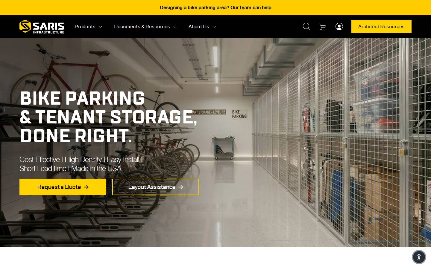 Sarisinfrastructure homepage screenshot