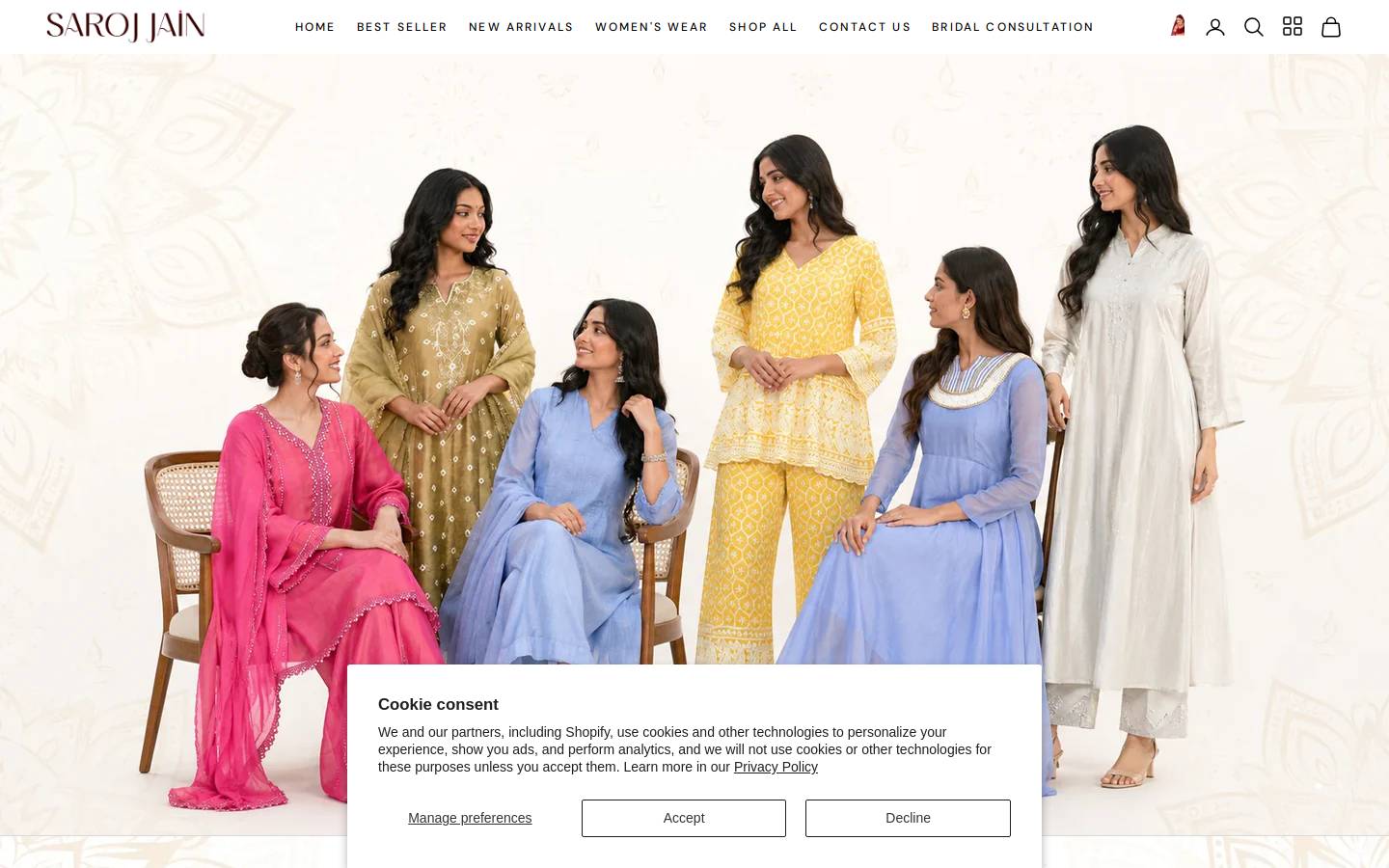 Sarojjain homepage screenshot