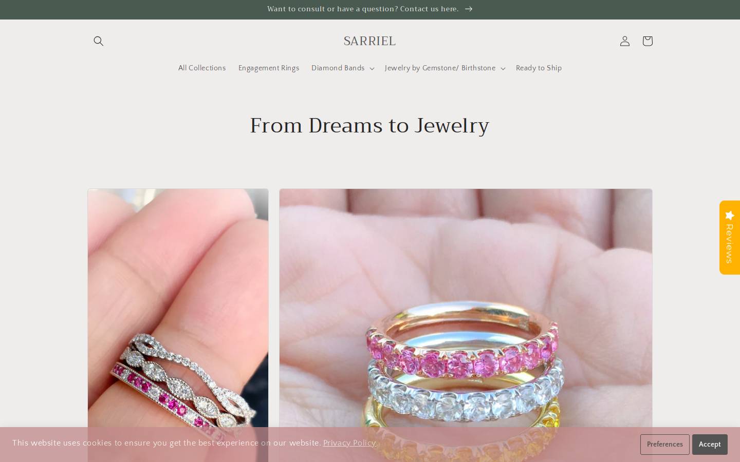 sarriel.com homepage screenshot