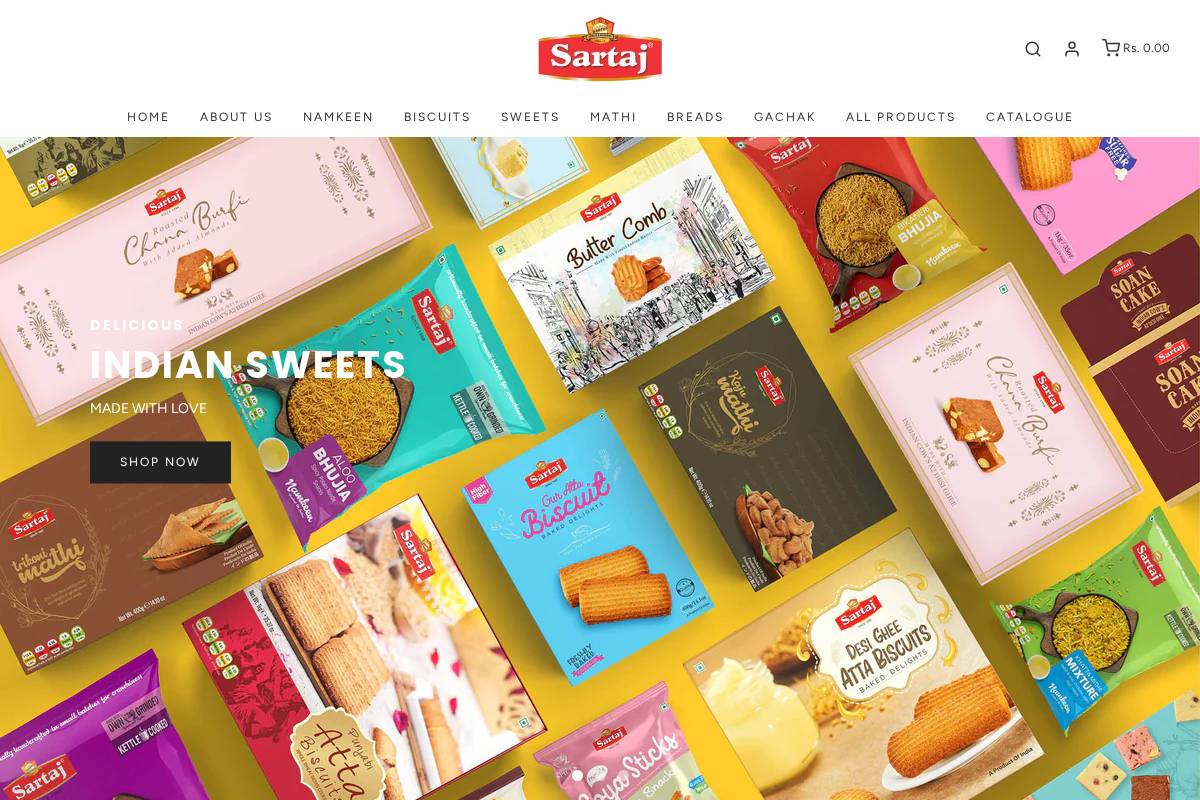 sartajonline.com homepage screenshot