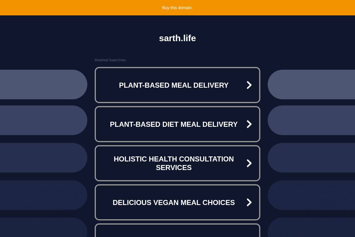 SARTH homepage screenshot
