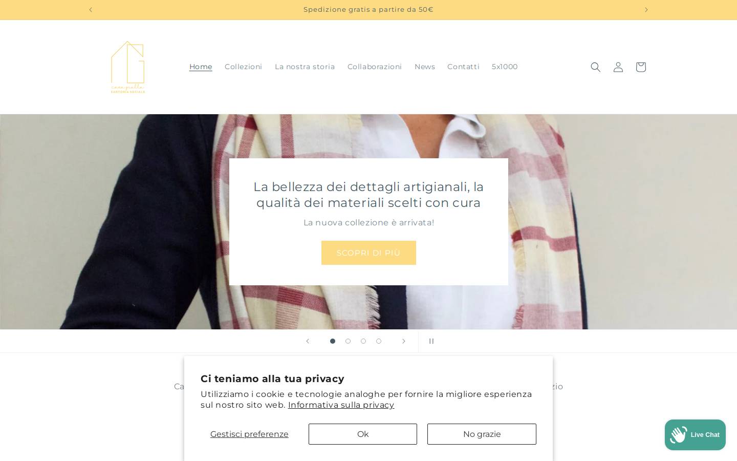 sartoriacasagialla.com homepage screenshot