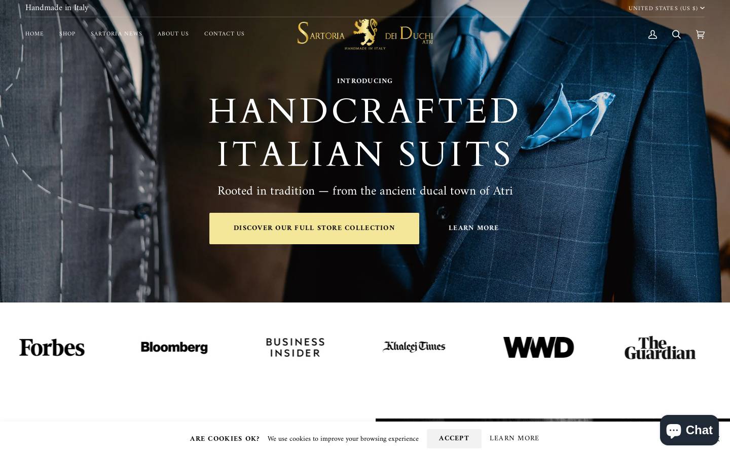 sartoriadeiduchi.com homepage screenshot