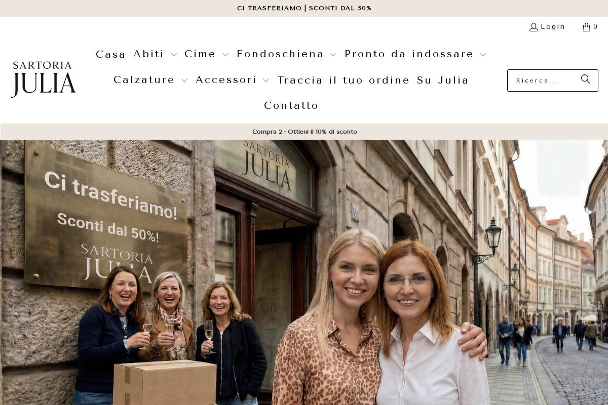 Sartoriajulia homepage screenshot