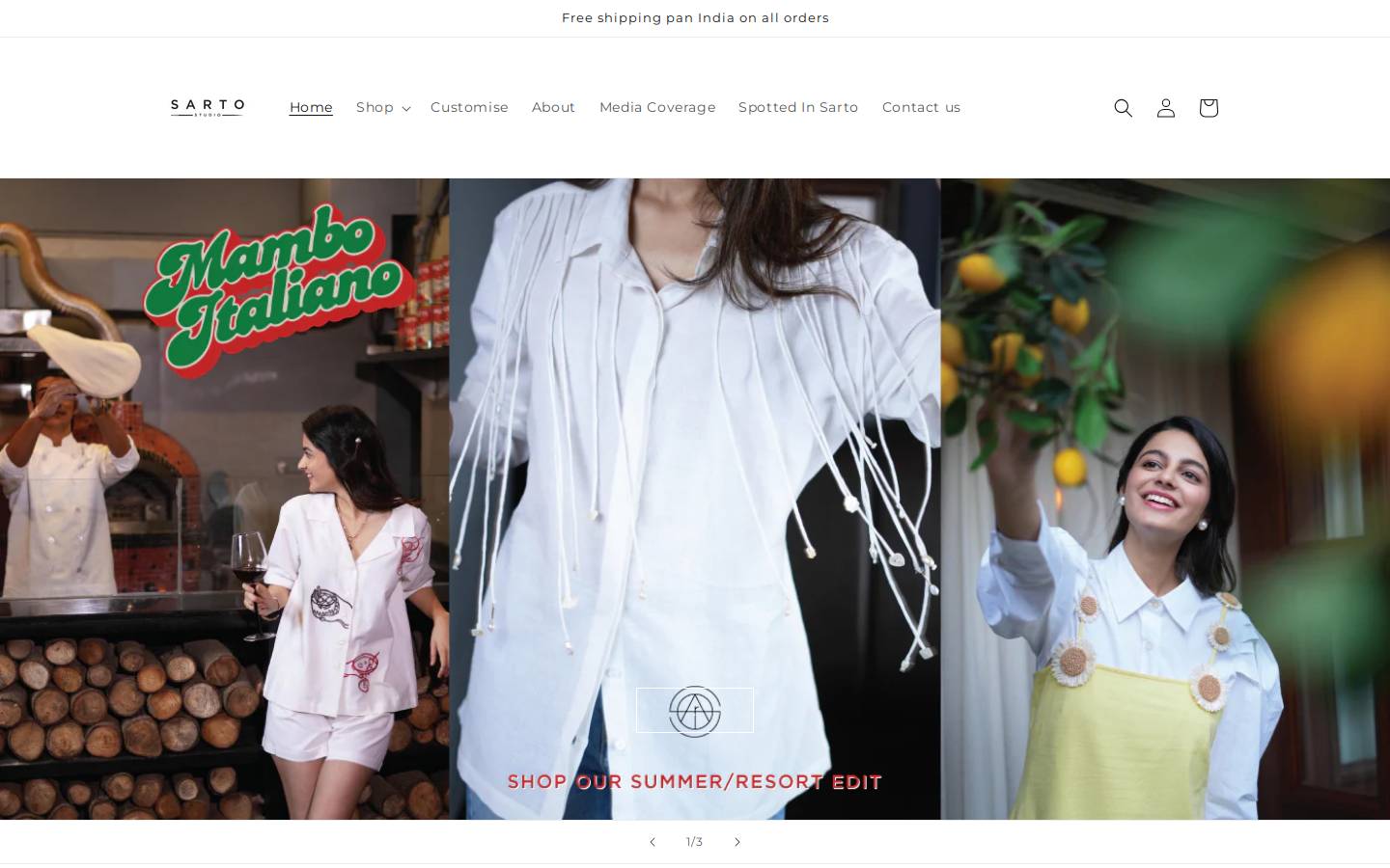 sartostudio.com homepage screenshot