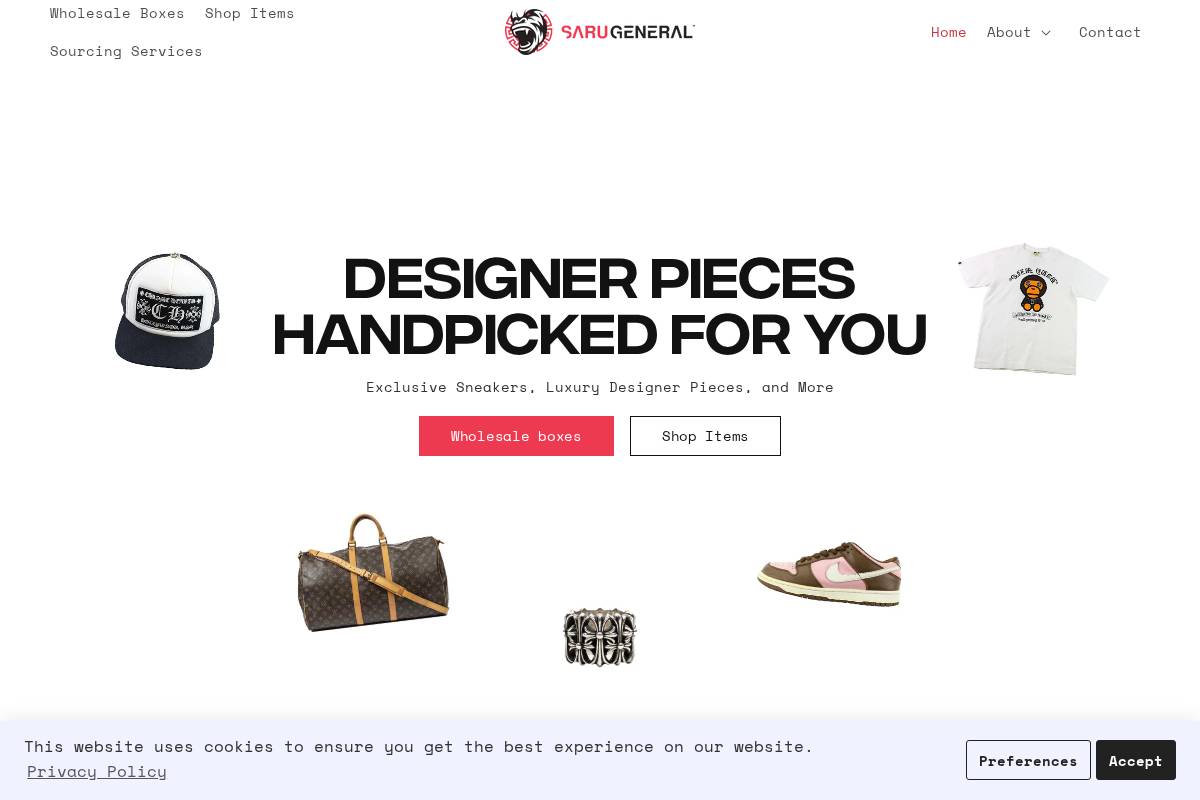 SaruGeneral homepage screenshot