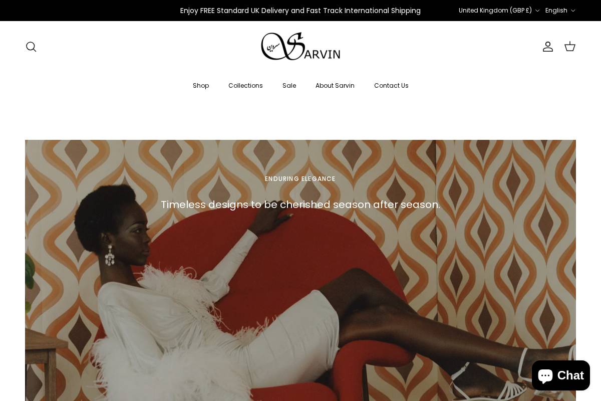 Sarvin homepage screenshot