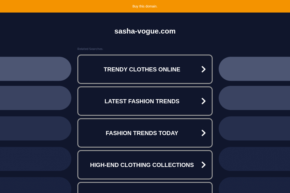 sasha-vogue.com homepage screenshot