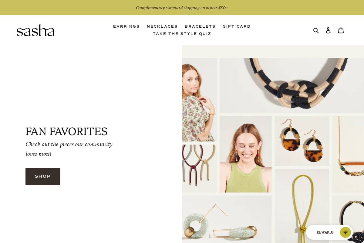 sashahandmade.com homepage screenshot