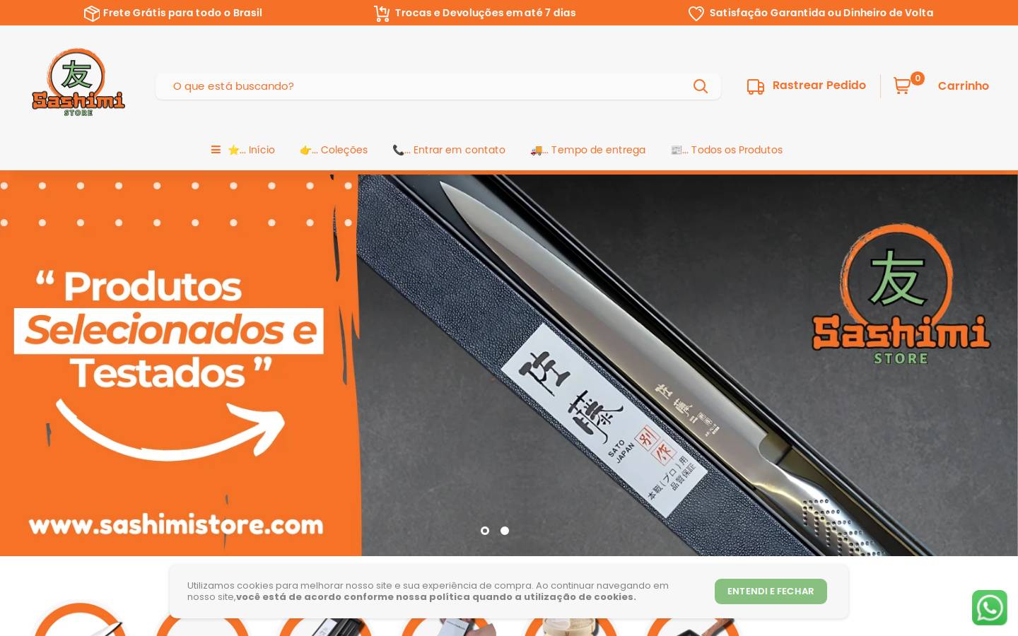 sashimistore.com homepage screenshot