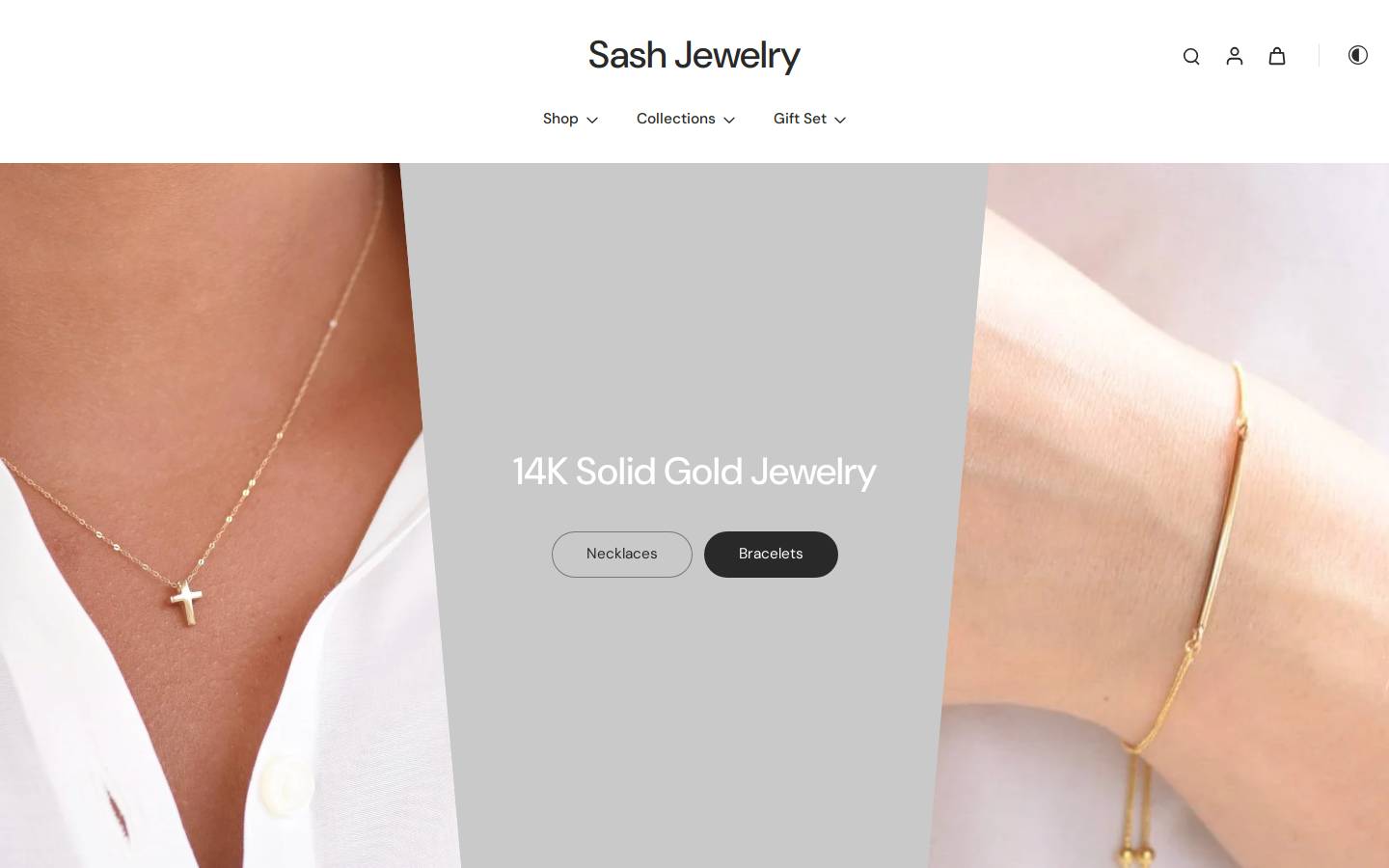sashjewelry.com homepage screenshot