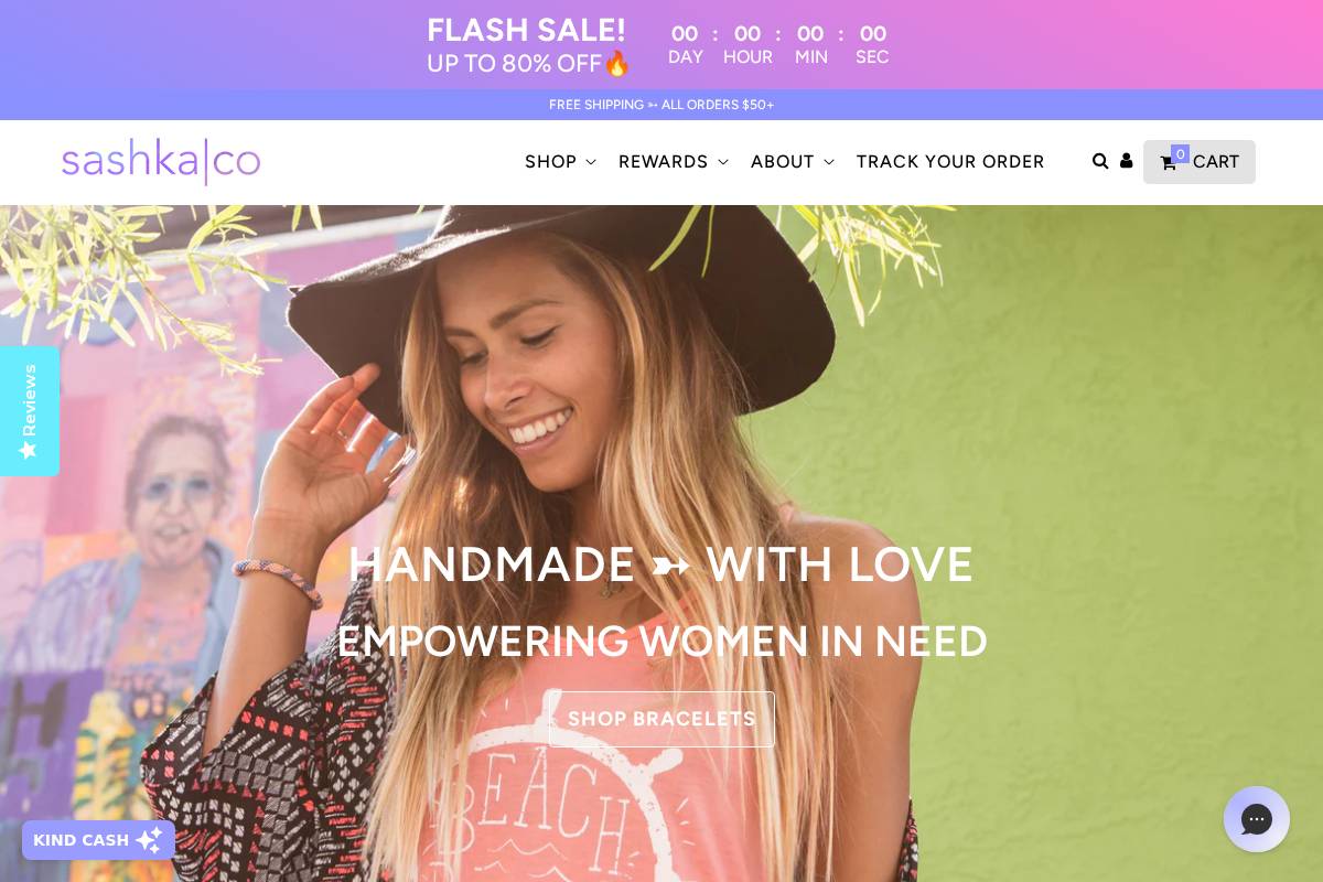 Sashka Co. homepage screenshot