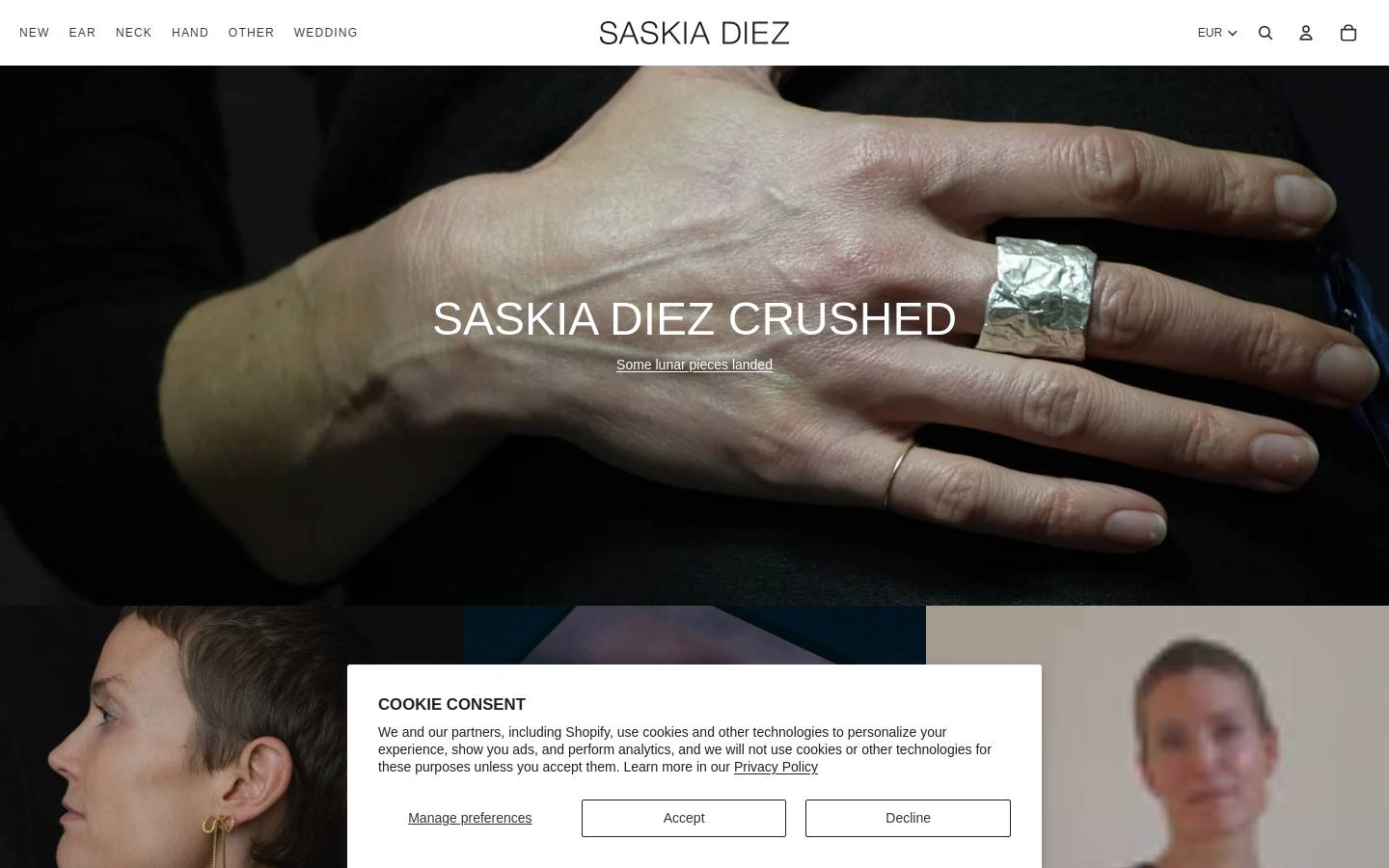 saskia-diez.com homepage screenshot