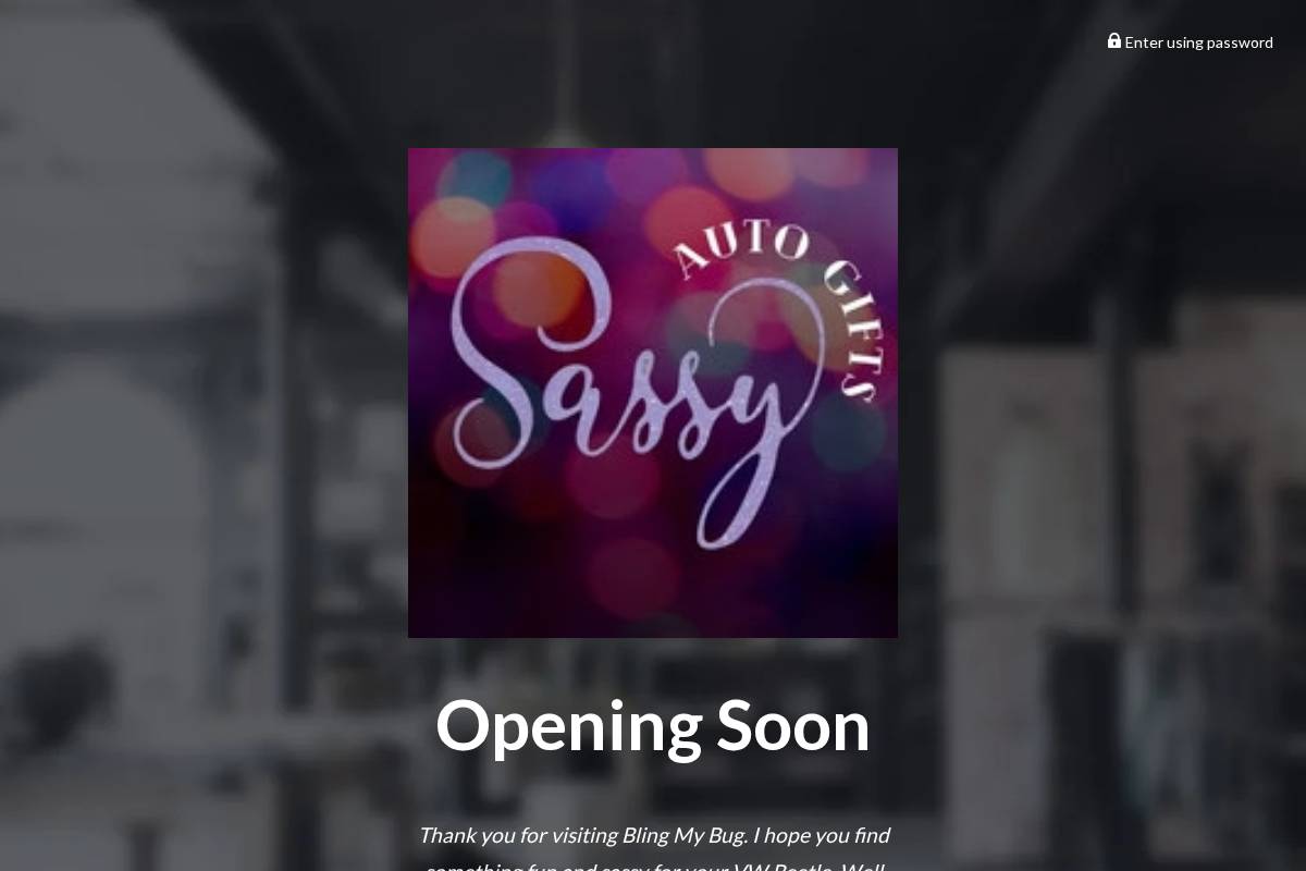 sassyautogifts.com homepage screenshot