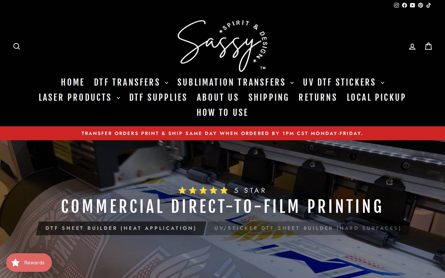 sassydtf.com homepage screenshot