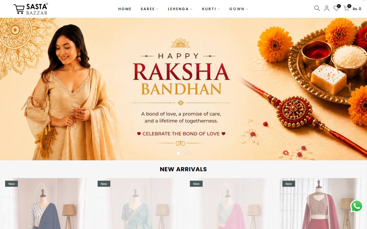 sastabazzars.in homepage screenshot