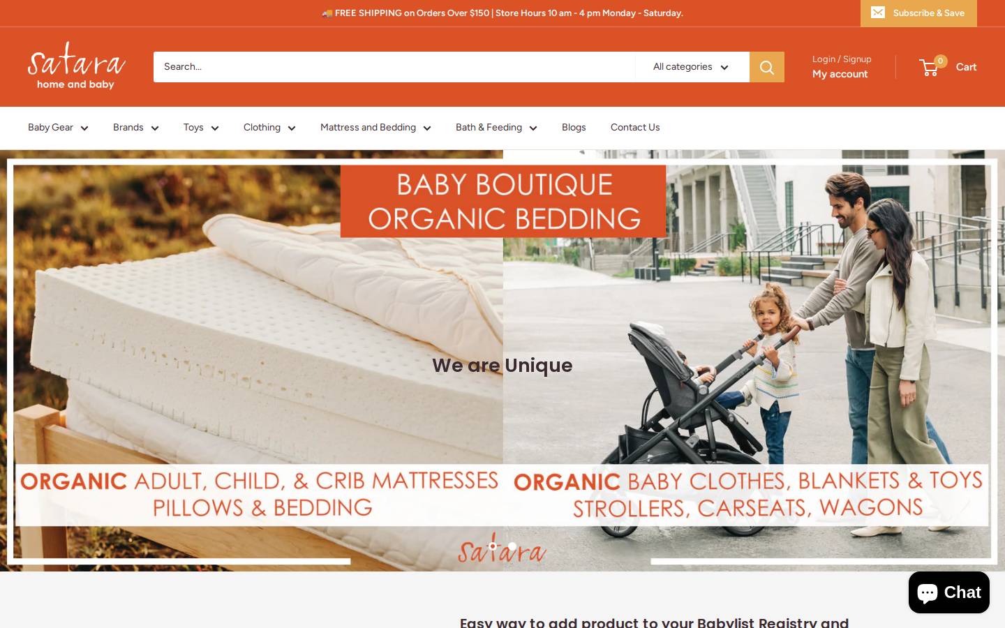 satarahome.com homepage screenshot