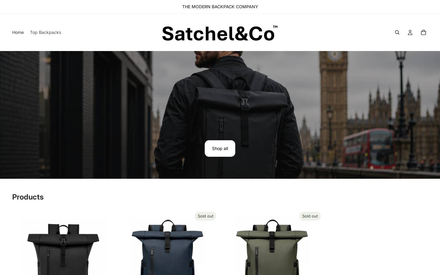 satchelco.com homepage screenshot