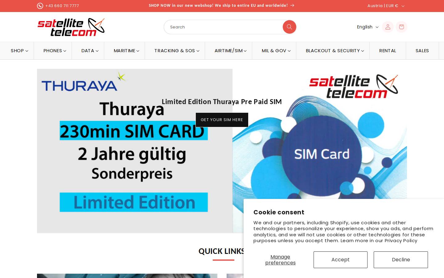 satellite-telecom.shop homepage screenshot
