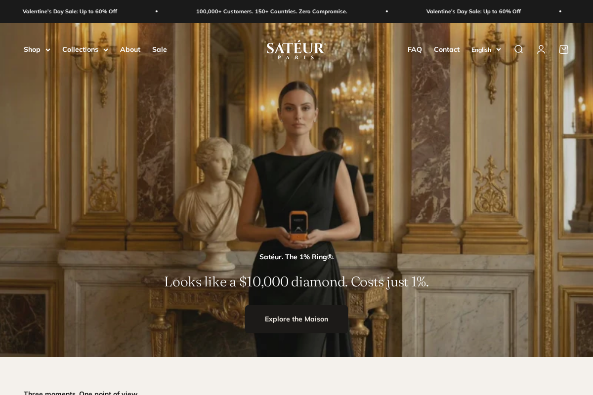 Satéur homepage screenshot