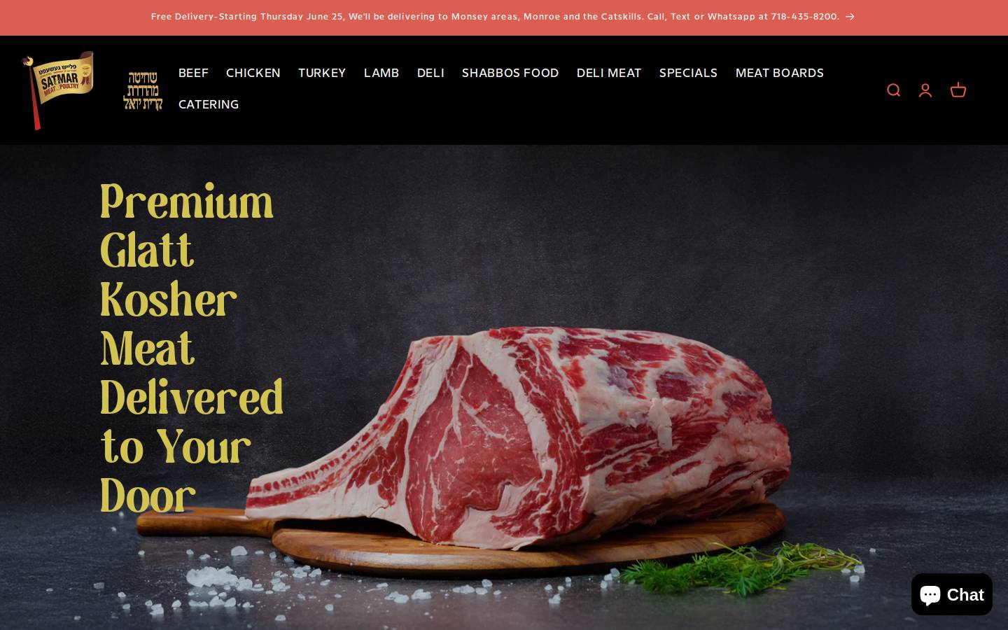 satmarmeatsbp.com homepage screenshot